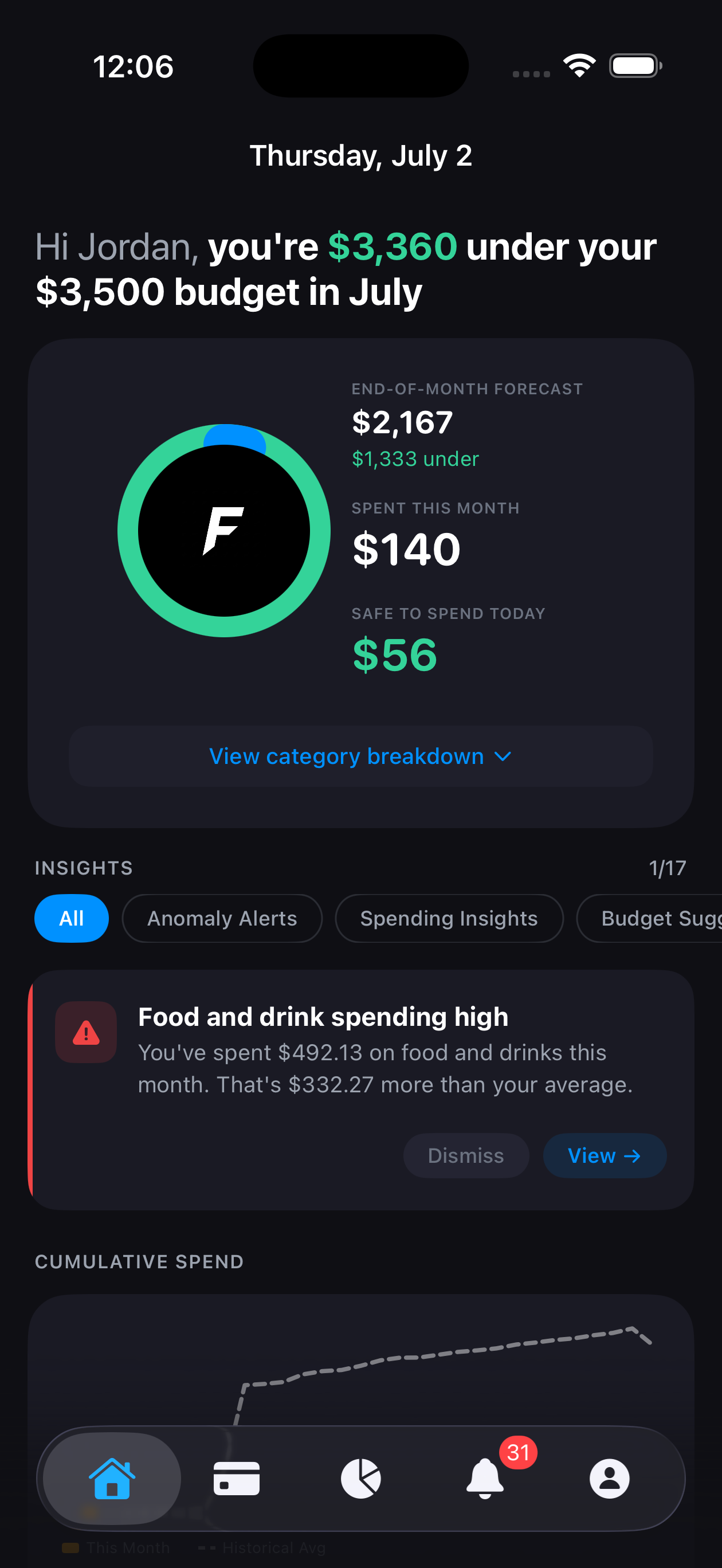 Home — safe to spend